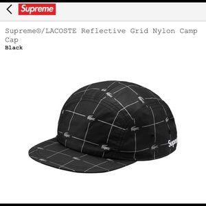 Supreme/LACOSTE Reflective Grid Nylon Camp Cap